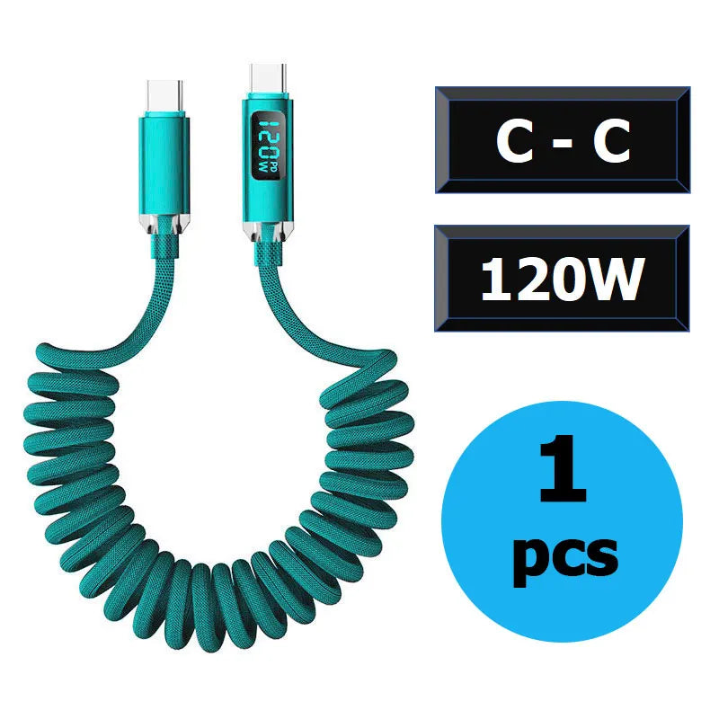 120W Car Retractable Cable