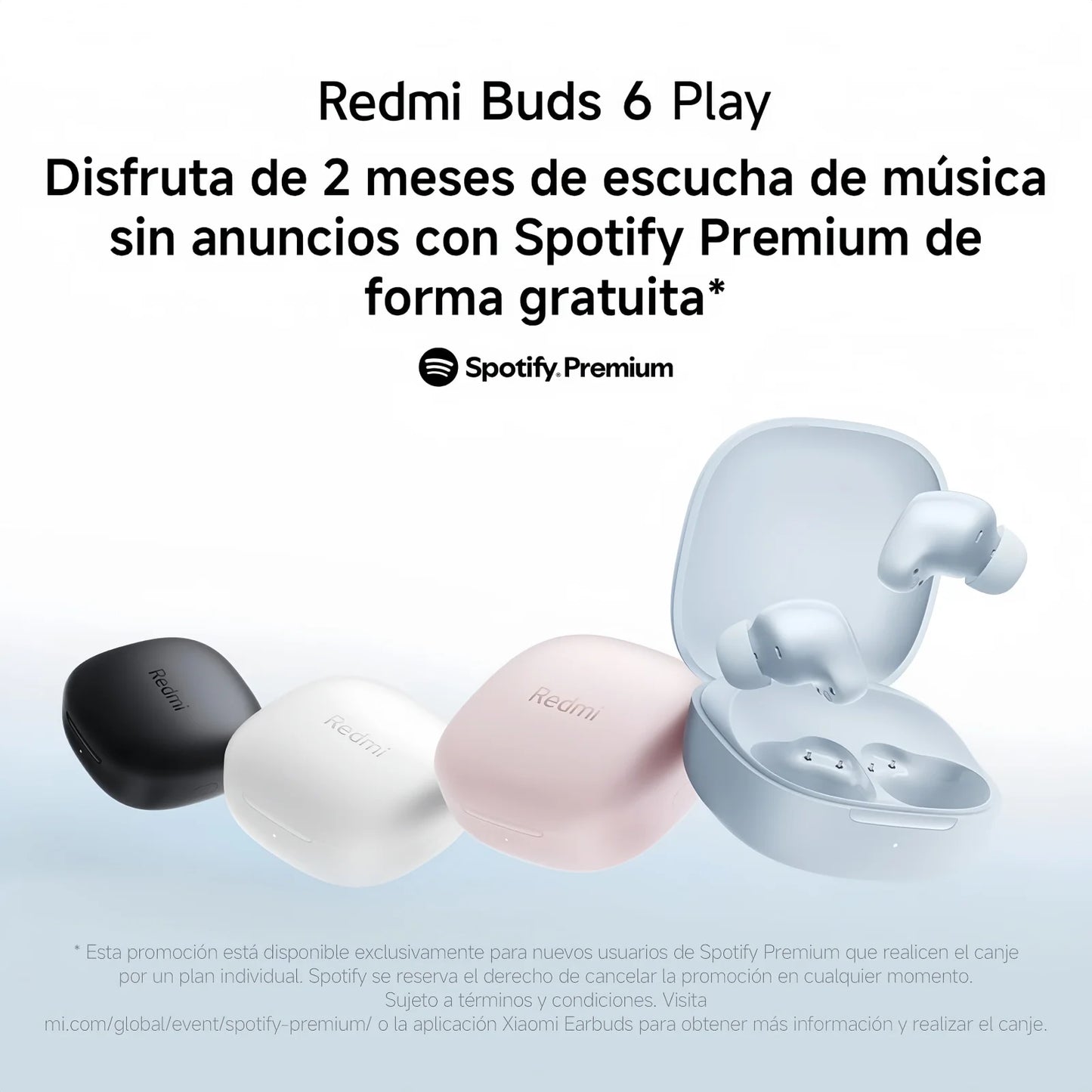 Xiaomi Redmi Buds 6 Play - Wireless Bluetooth 5.4 Headphones with AI Noise Reduction, 36h Battery Life, Touch Controls, Type C Charging, Lightweight Design, Perfect for Sports and Gaming.