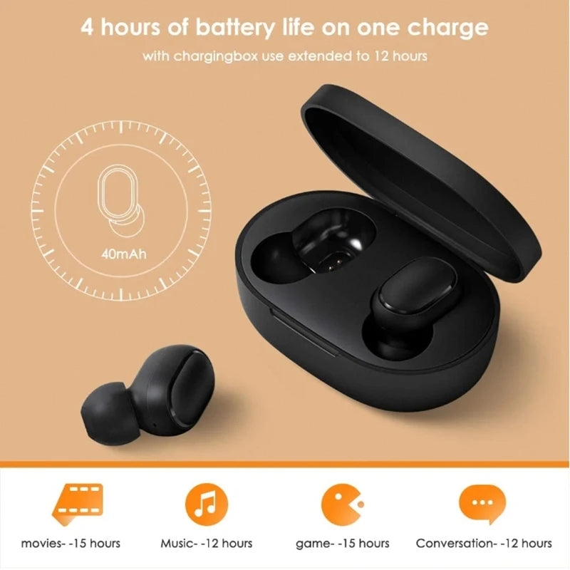 XIAOMI Redmi  Airdots 2 Wireless Bluetooth Headset with Mic Earbuds Fone Bluetooth Earphones TWS Wireless Headphones