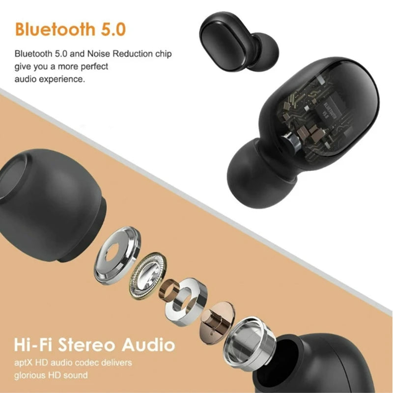 XIAOMI Redmi  Airdots 2 Wireless Bluetooth Headset with Mic Earbuds Fone Bluetooth Earphones TWS Wireless Headphones
