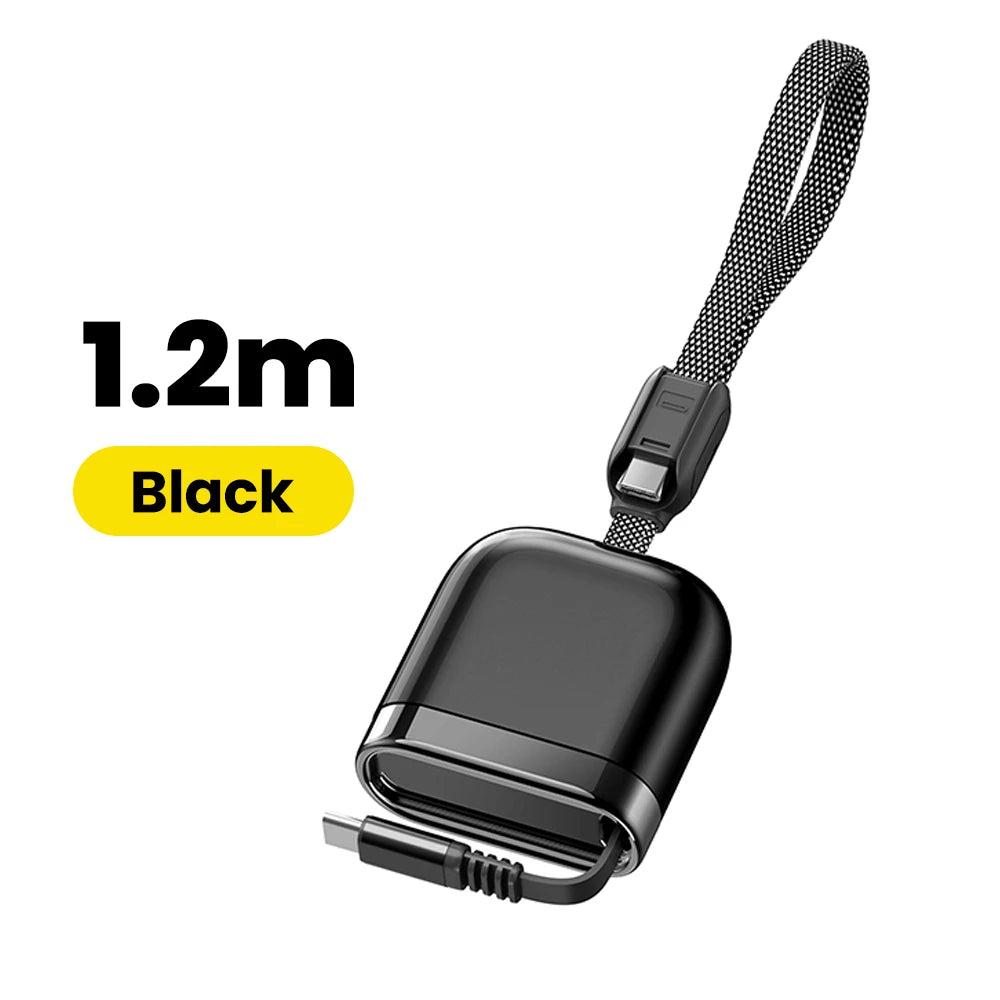 Retractable 240W USB C To Type C Cable Fast Charging Portable Charger Cable For iPhone 15 16 17 Samsung Huawei Xiaomi Laptops