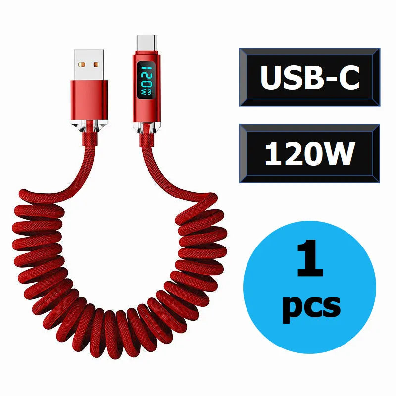 120W Car Retractable Cable