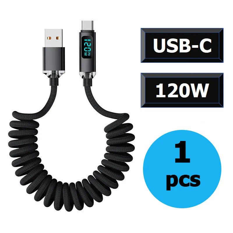 120W Car Retractable Cable