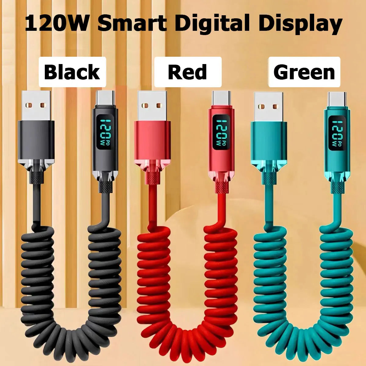 120W Car Retractable Cable