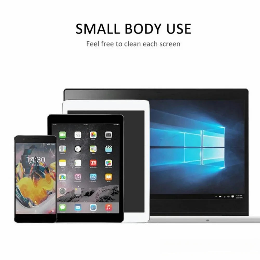 2 in 1 Phone Screen Cleaner Spray Portable Tablet Mobile PC Screen Cleaner Microfiber Cloth Set Cleaning Artifact Storage