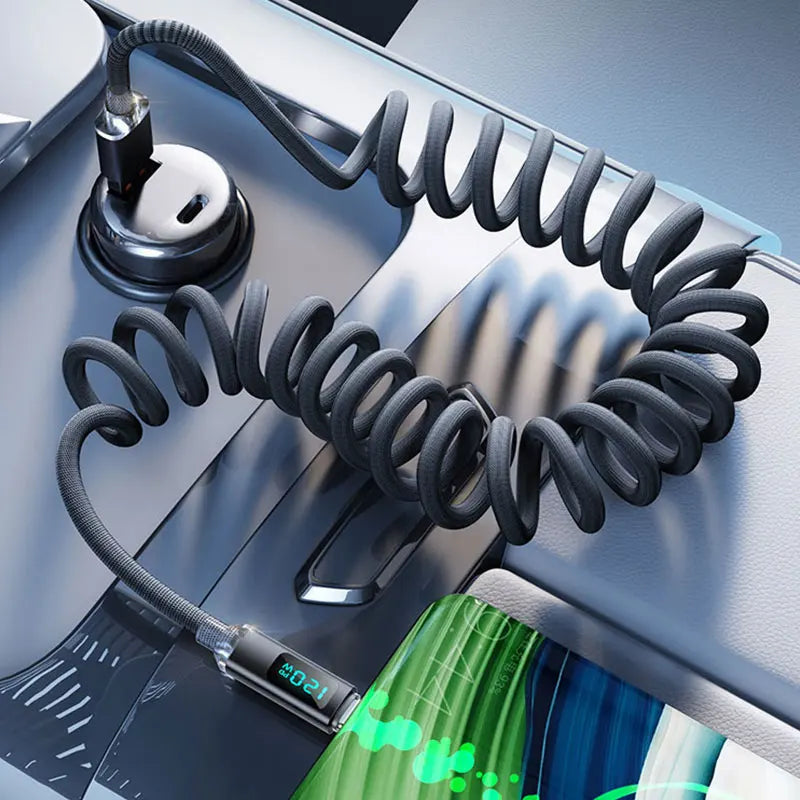 120W Car Retractable Cable