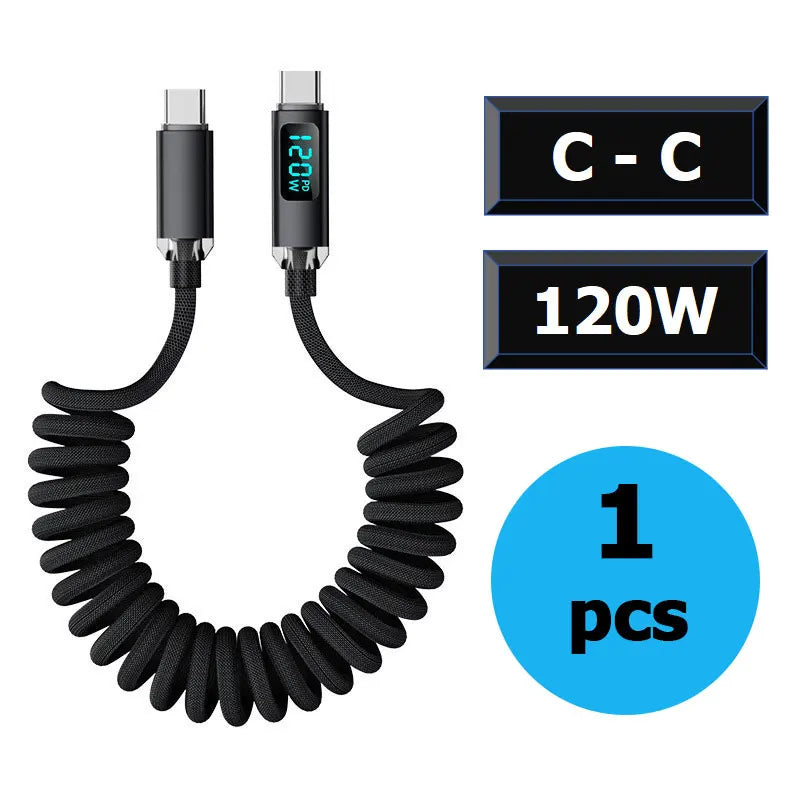 120W Car Retractable Cable