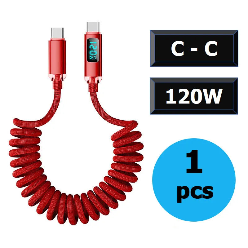 120W Car Retractable Cable