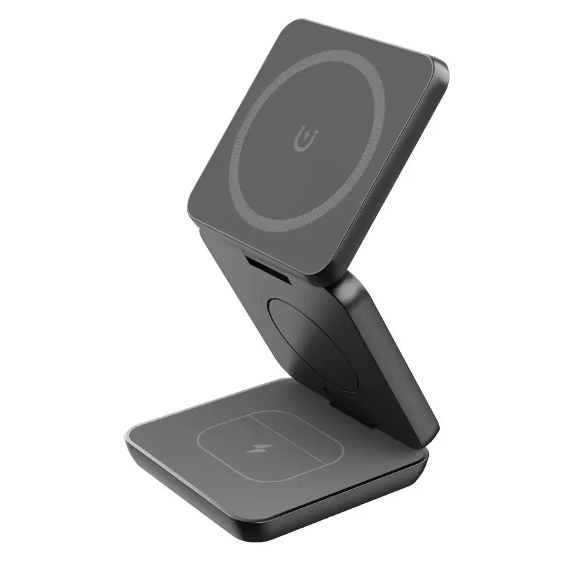 Foldable Magnetic Station 3 in 1 Fast Wireless Charger Stand For Magsafe iPhone 16 15 14 13 12 Pro Max iWatch 8 7 6 Airpods