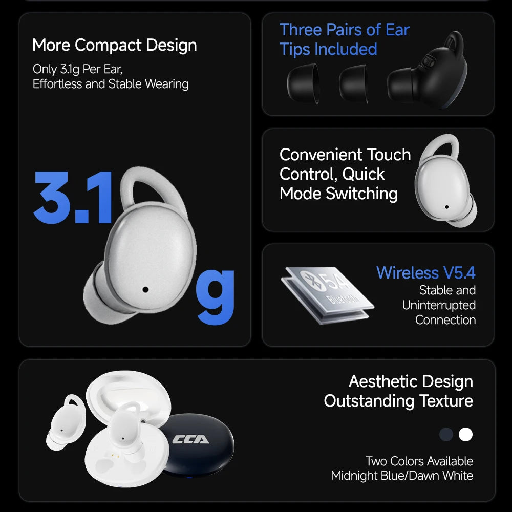 Invisible Headphones Wireless Bluetooth 5.4