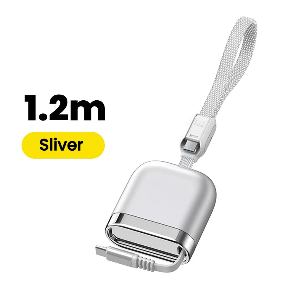 Retractable 240W USB C To Type C Cable Fast Charging Portable Charger Cable For iPhone 15 16 17 Samsung Huawei Xiaomi Laptops
